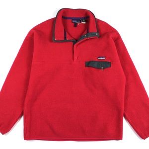 NWOT Vintage Patagonia Synchilla Snap T Red Fleece Size Large